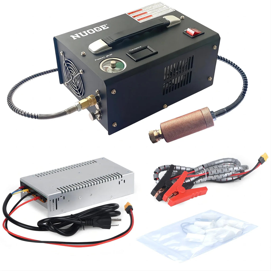 NUOGE  110V/220V Power PCP Air Compressor 4500Psi 30Mbar  Pump Oil/Water-Free High Pressure Apply To  Diving Bottle