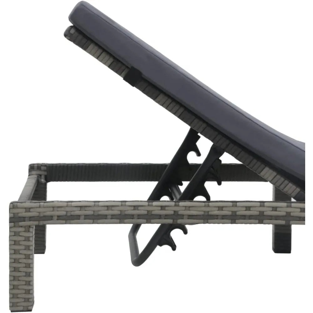 Recliner Sun Lounger with Cushion for Outdoor Relaxation