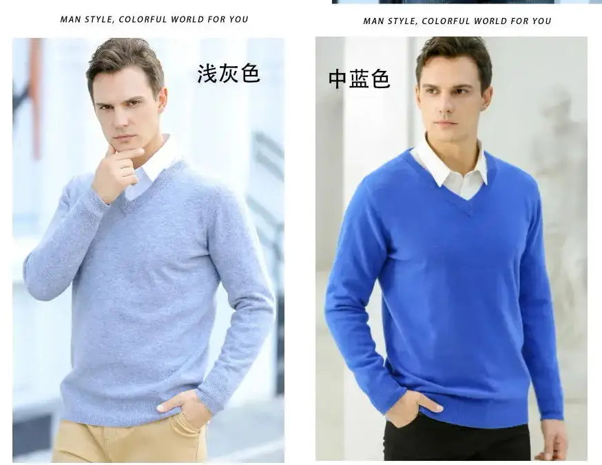 Cashmere Cotton Blended Thick Pullover Men Sweater 2025 Autumn Winter Jersey Hombre Jumper Pull Homme Hiver Knitted Sweaters