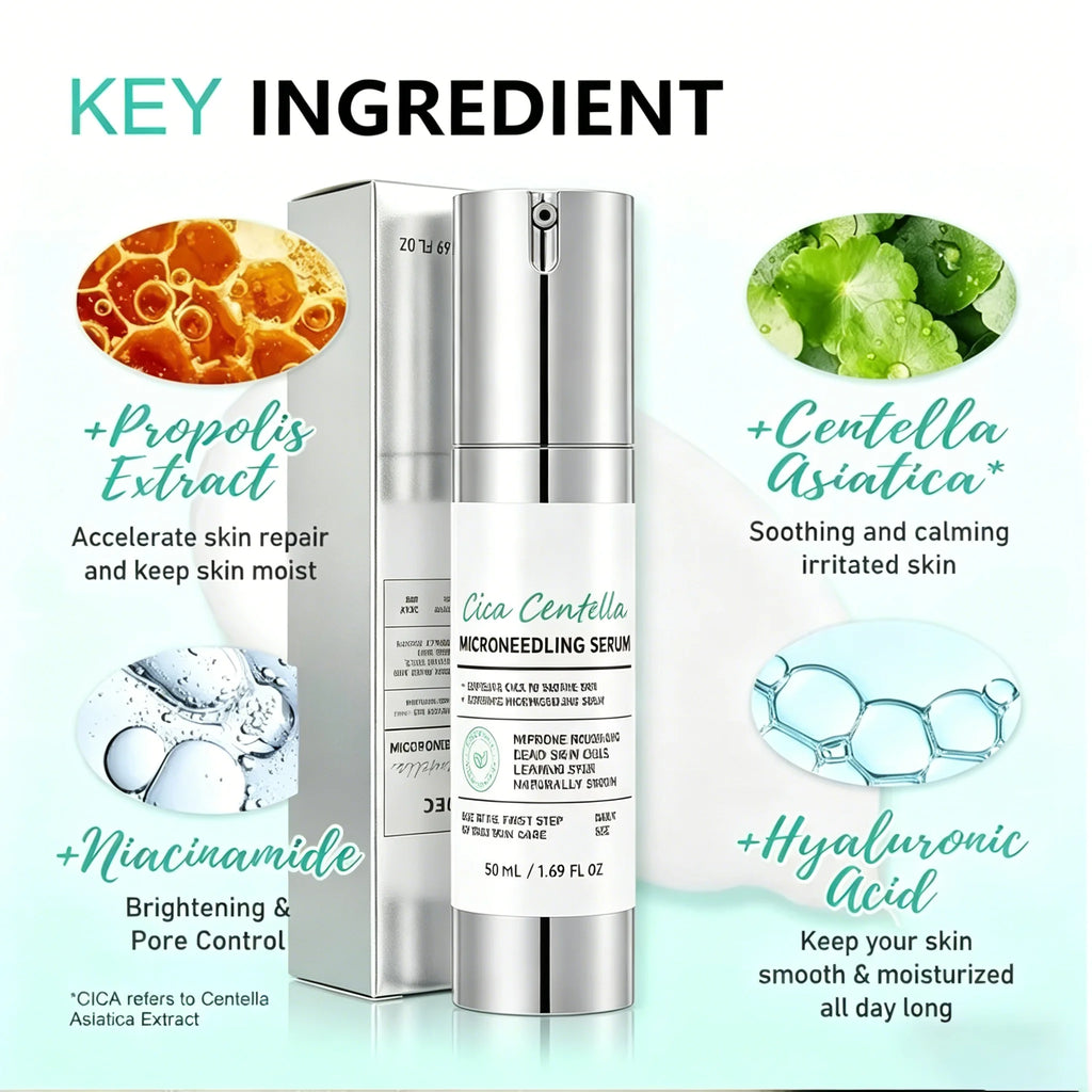 50ml*3 Spicule Microcrystal Serum,Pore Exfoliation,Centella Asiatica Propolis Aloe Extract Moisturizing Korean Glass Skin Care
