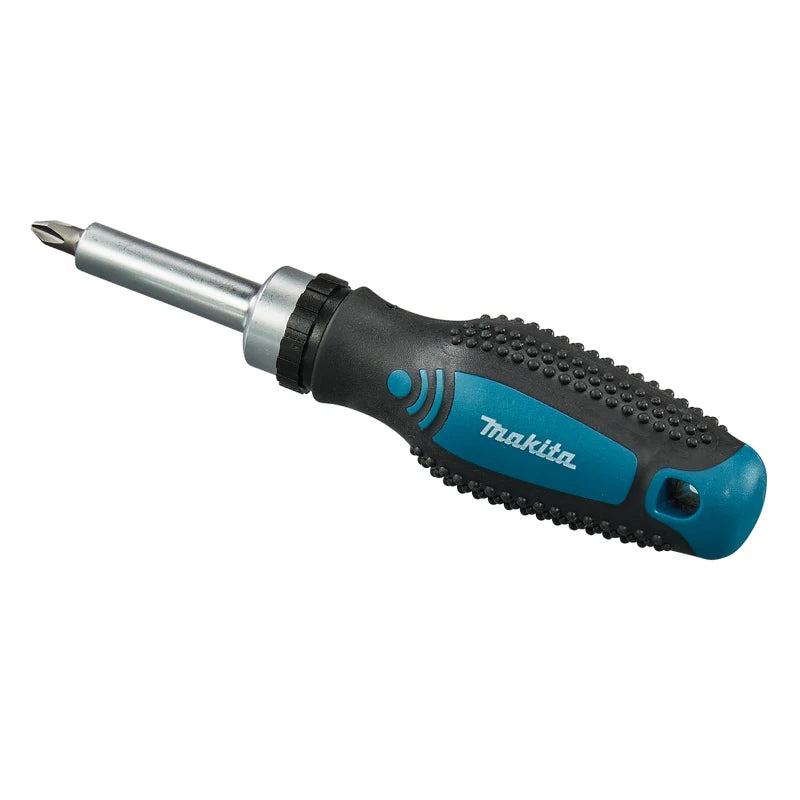 Makita D-58833 Ratchet Magnetic Screwdriver Bit Replaceable Positive Negative Non-slip Multifunctional Easy Carry Hand Tools
