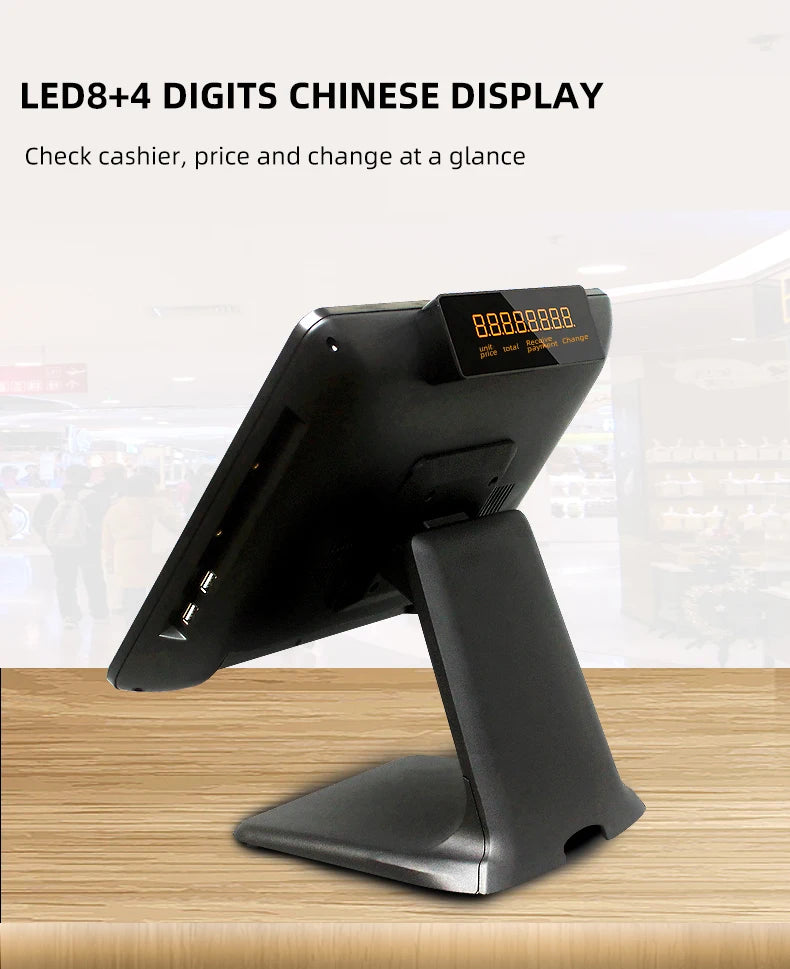 Best Selling 15'' Restaurant Pos System Billing Machine with Printer/Scanner/Cash Drawer
