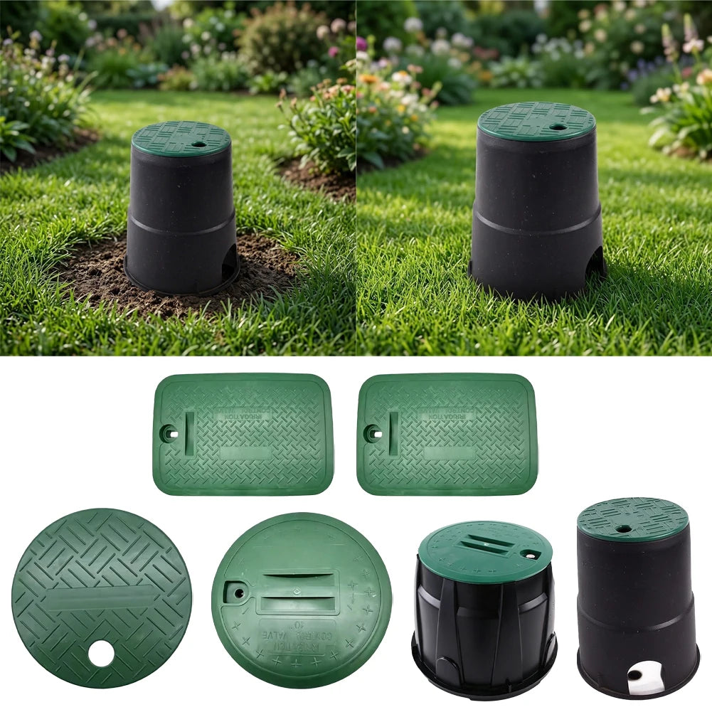6-inch Landscape Valve Lid Accessing Underground Components Landscape Irrigation Green Plastic Lid Lightweight Design