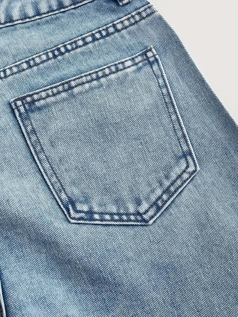 Women Diamonds Spliced Jeans Elegant Casual Midi Waist Denim Pants Solid Pockets Button Pant Washed Slight Strech Autumn Winter