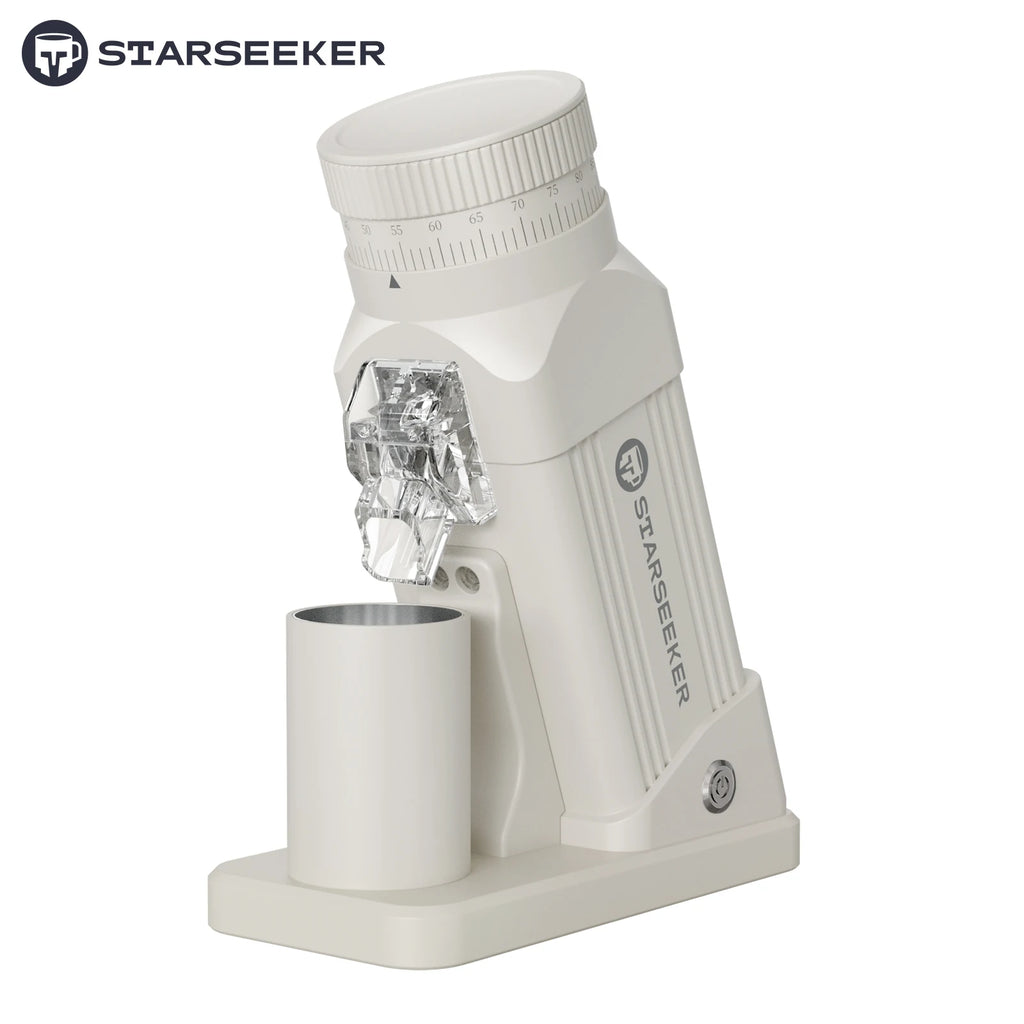 STARSEEKER E64 Electric Coffee Grinder Home 64mm Titanium Plated Flat Burr 1800RPM For Espresso Coffee Bean Stepless Adjustment