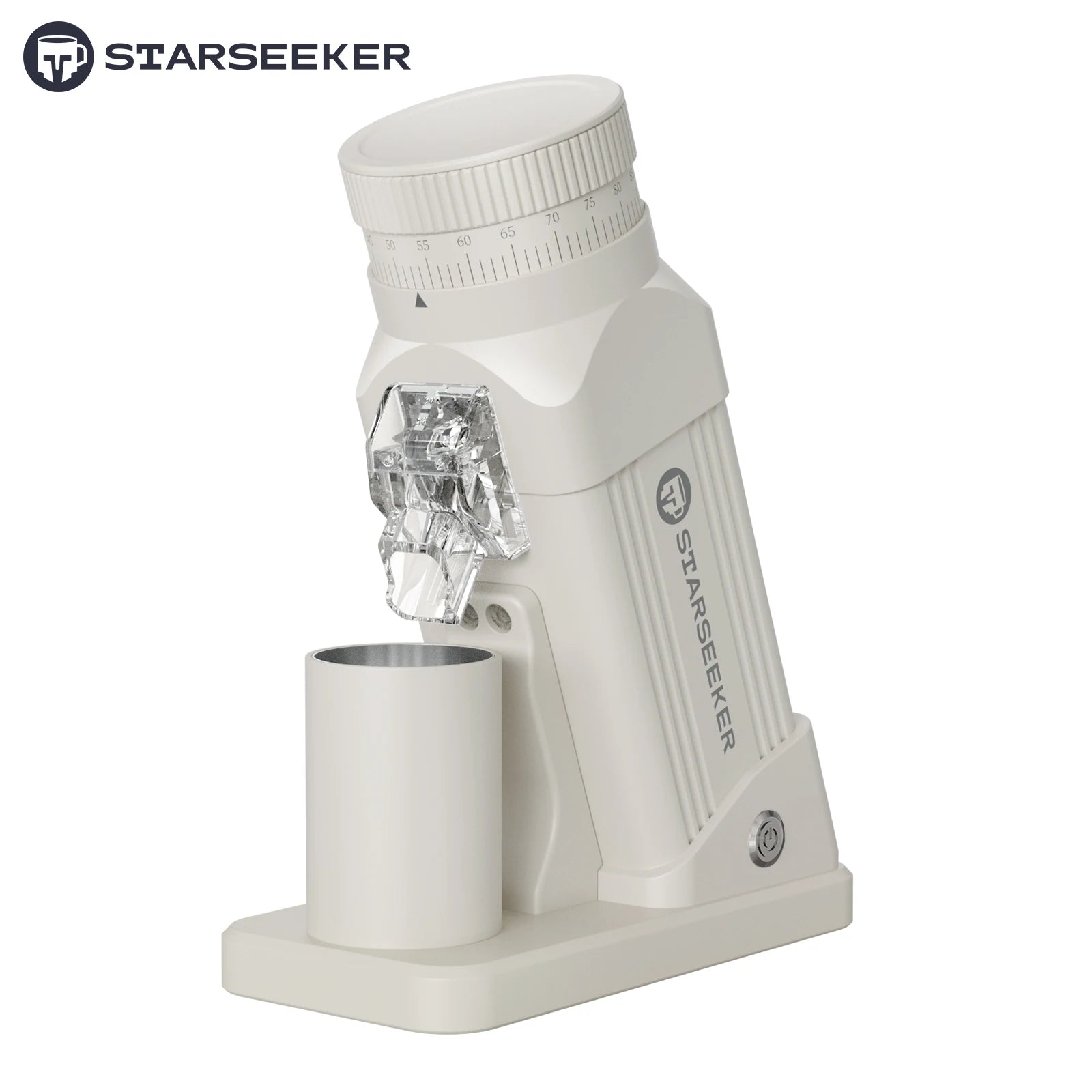 STARSEEKER E64 Electric Coffee Grinder Home 64mm Titanium Plated Flat Burr 1800RPM For Espresso Coffee Bean Stepless Adjustment