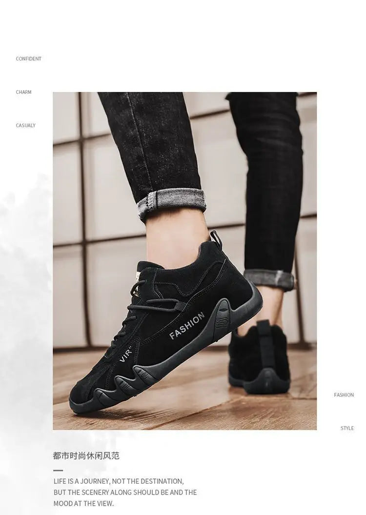 Ankle Boots for Men 2025 Spring Man Casual Sneakers Non Slip Khaki Work Mens Shoe Short Boots Loafers Lace Up Zapatillas Hombre