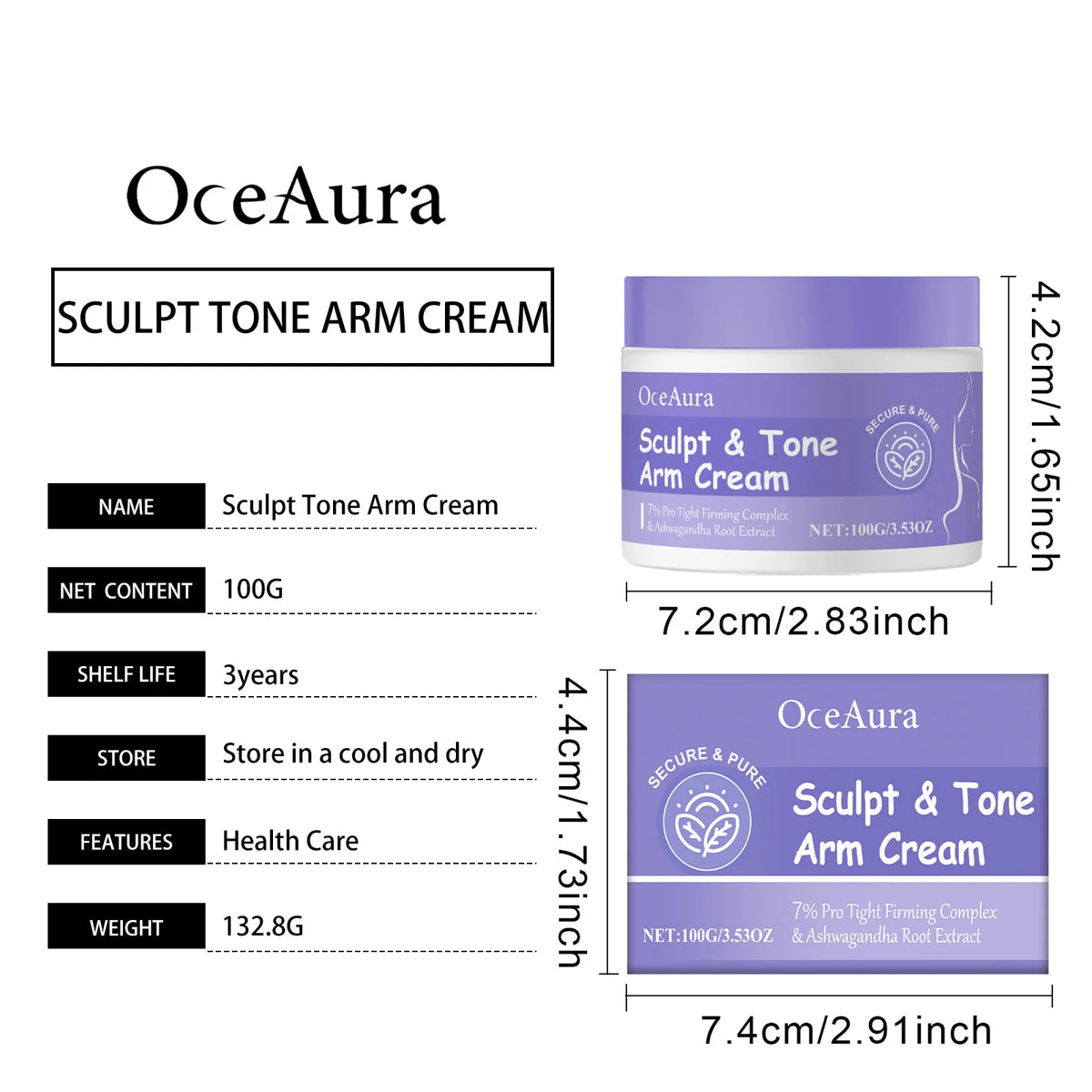 Sculpt & Tone Arm Firming Cream Remove Wrinkles Lifting Skin Anti Sagging Arm Massage Tightening Fast Shipping Body Care Cream