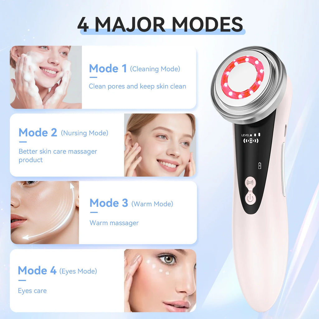 EMS Microcurrent Facial Beauty Device Electric Facial Massager Portable Skincare Tool for Daily Facial Tightening Care