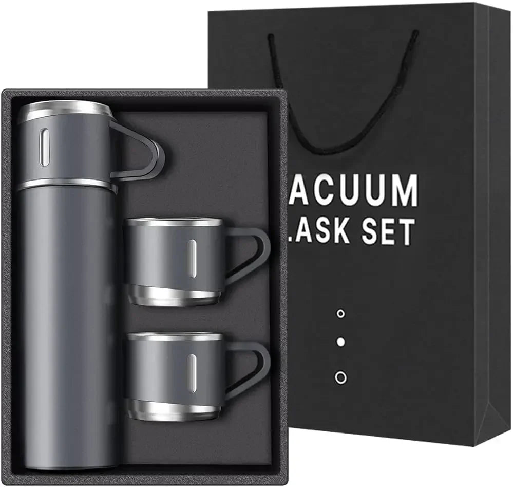 Coffee Thermos Stainless Steel Vacuum-Insulated Water Bottle  Insulated Bottle with Cup for Hot & Cold Drink Outdoor Travel Mug