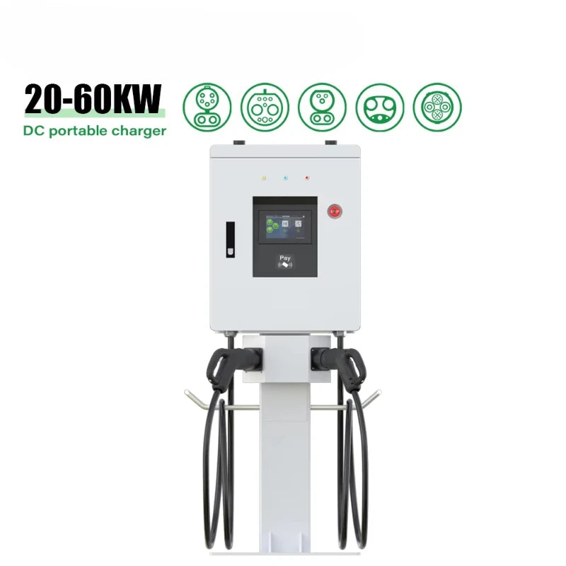 Customized 20-60KW Multi Power DC Fast Charger, GB/T Single Connector Floor Standing Charging Station Suitable