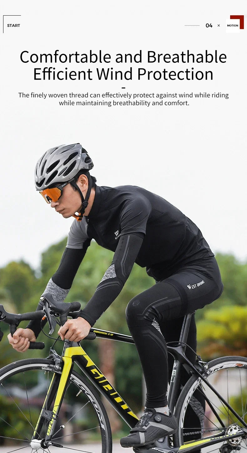 WEST BIKING Sports Compression Leg Sleeves Men Women MTB Winter Fleece Leg Warmers Men Women Cycling Running Basketball Leggings