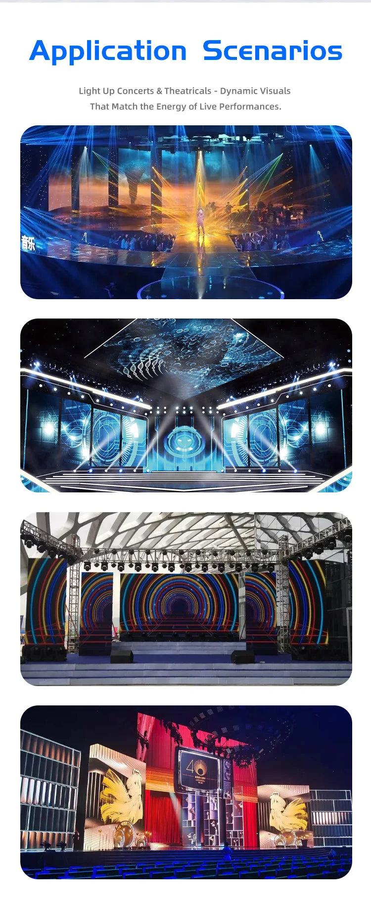 500x500mm 500x1000mm P2.604 P2.9 P3.91 Stage Event Led Background Panel Indoor Outside Led Video Wall Display Led Rental Screens