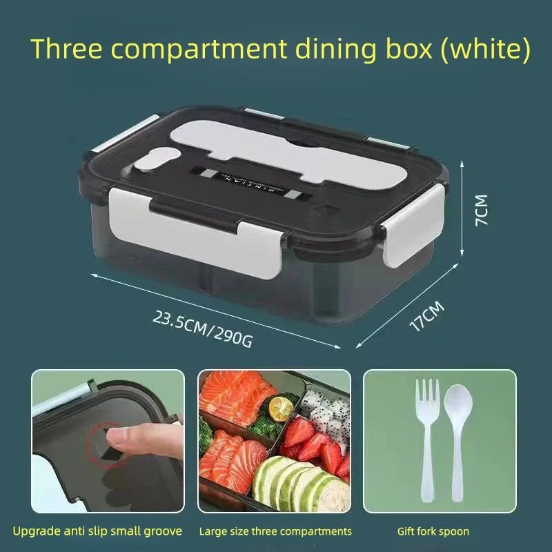 Transparent Lunch Box for Kids Food Storage Container with Lids Leak-Proof Microwave Food Warmer Snacks Bento Box Japanese Style