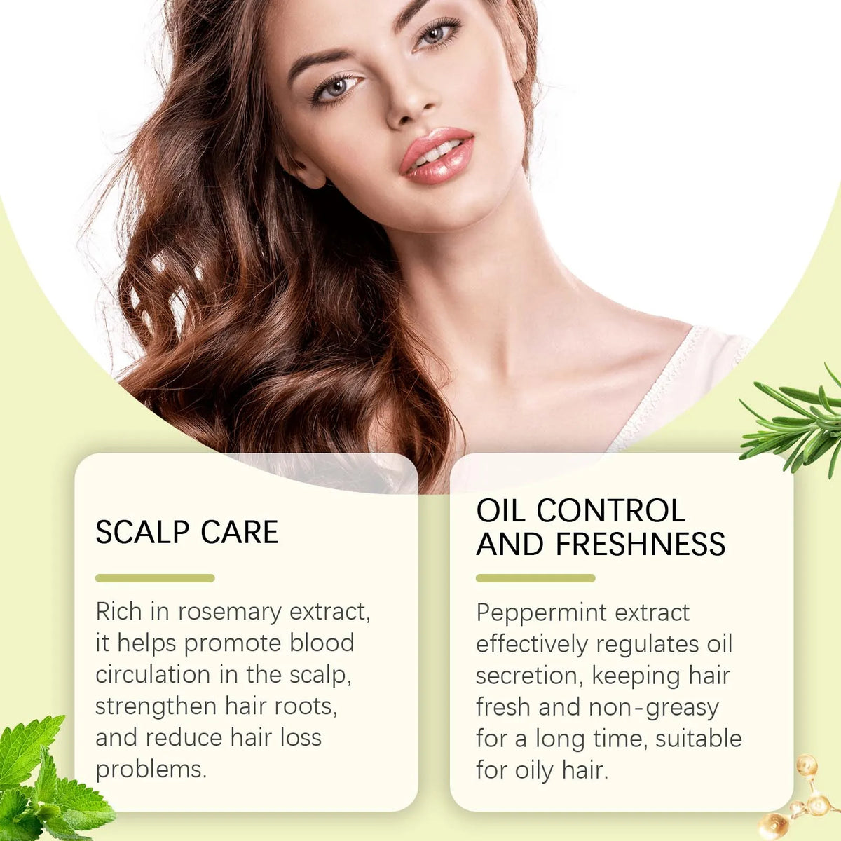 Hoegoa Rosemary Hair Spray Prevent Hair Loss Treatment Thicken Hair Strengthener Refreshing Moisturizing Hair Care Spray 100ml