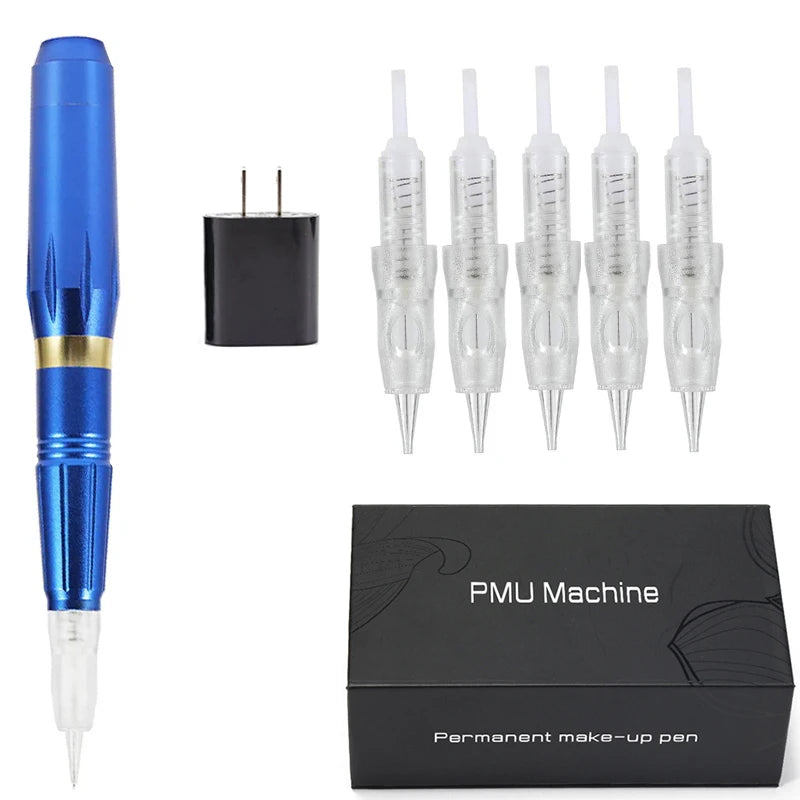 Permanent Makeup Machine for Eyebrows Miroblading Eyeliner Lip Beauty Microshading Professional PMU Machine Tattoo Pen Gun Kit