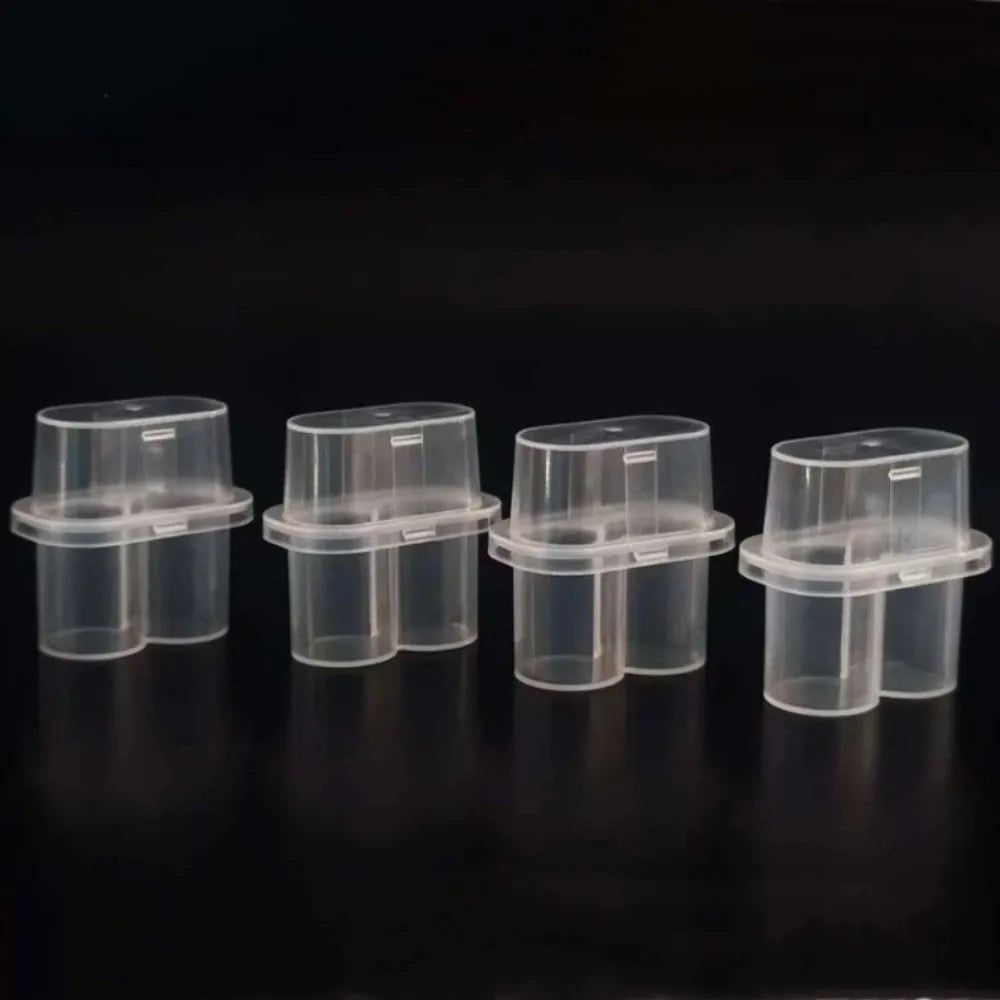 3/5/7/10mL 2/10/24-Slot Vial Storage Case Plastic Clear Microtube Storage Box Stackable Freezer Tube Box Refrigerator Organizer