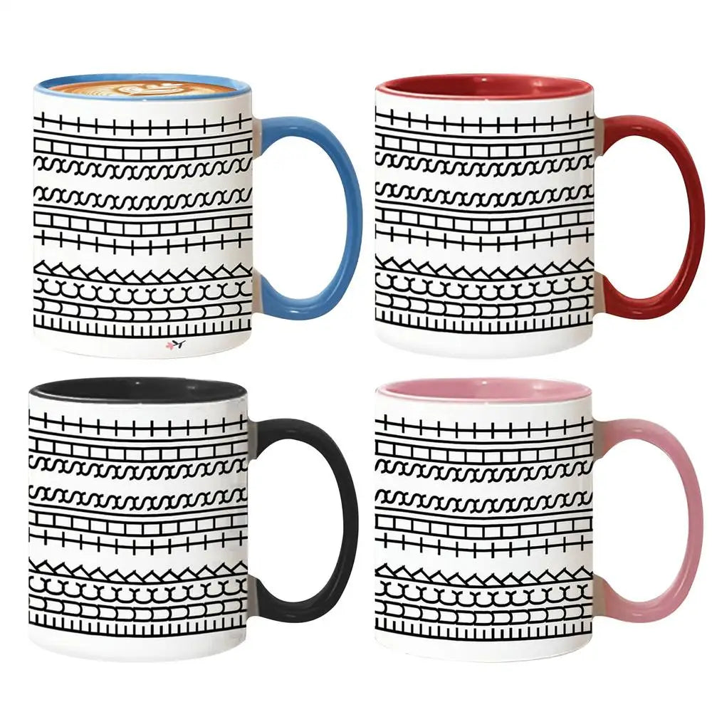 Ceramic Cup Microwave-Safe Coffee Mug Drinking Cup Desktop Ornament for School Study Living Room Daily Use Birthday Kitchen Home