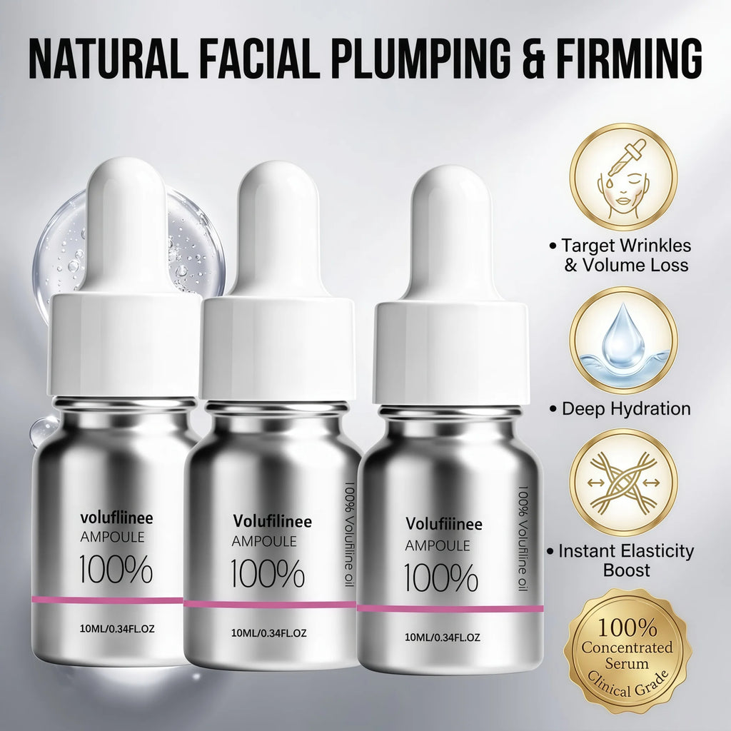 Volufilin 100% Facial Ampoule Serum,Pure Volufiline Plumping,Improve Depressions&Facial Reshaping,Hydrolyzed Collagen Elastic Lifting&Deep Hydrating Glow Moisture,Versatile Multi Zone Application&Concentrated Ampoule Formula,