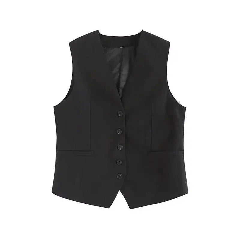 Retro Linen Office Lady Women Suits V Neck Vest Blazer Commuter Wide Leg Shorts Fashion 2024 Summer Vintage 2 Piece work clothes