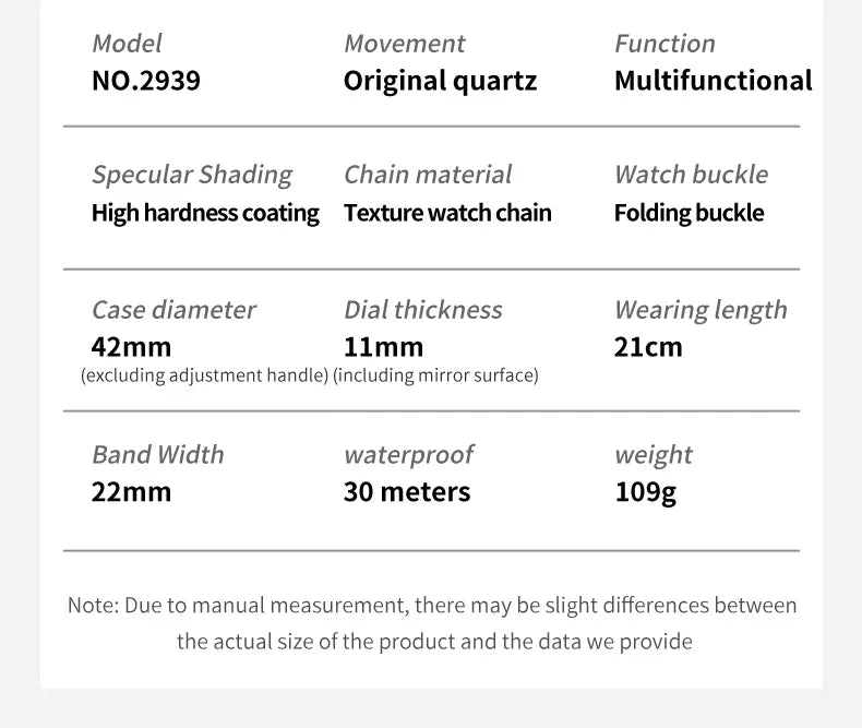 OLEVS 2939 Watches For Man Original Brand Multifunctional Quartz Watch Waterproof Luminous Stainless Steel Men Watches Reloj