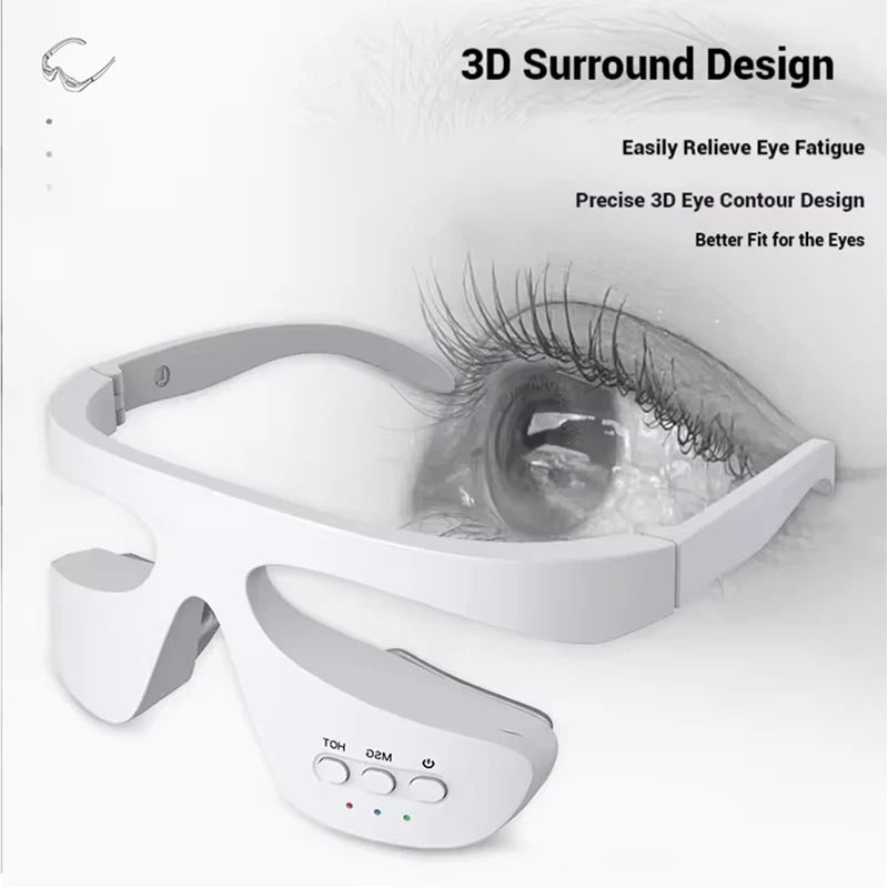 Smart Eye Massager 3D Red Light Eye Fatigue Dark Circles Relaxing Under-Eye Glasses Massage Beauty Machine