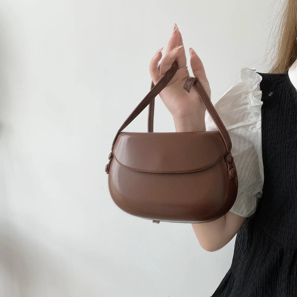 Candy Color Women's Saddle Shoulder Bag Casual Portable Female Small Clutch Handbags Sweet Fashion Ladies Purse Crossbody Bags