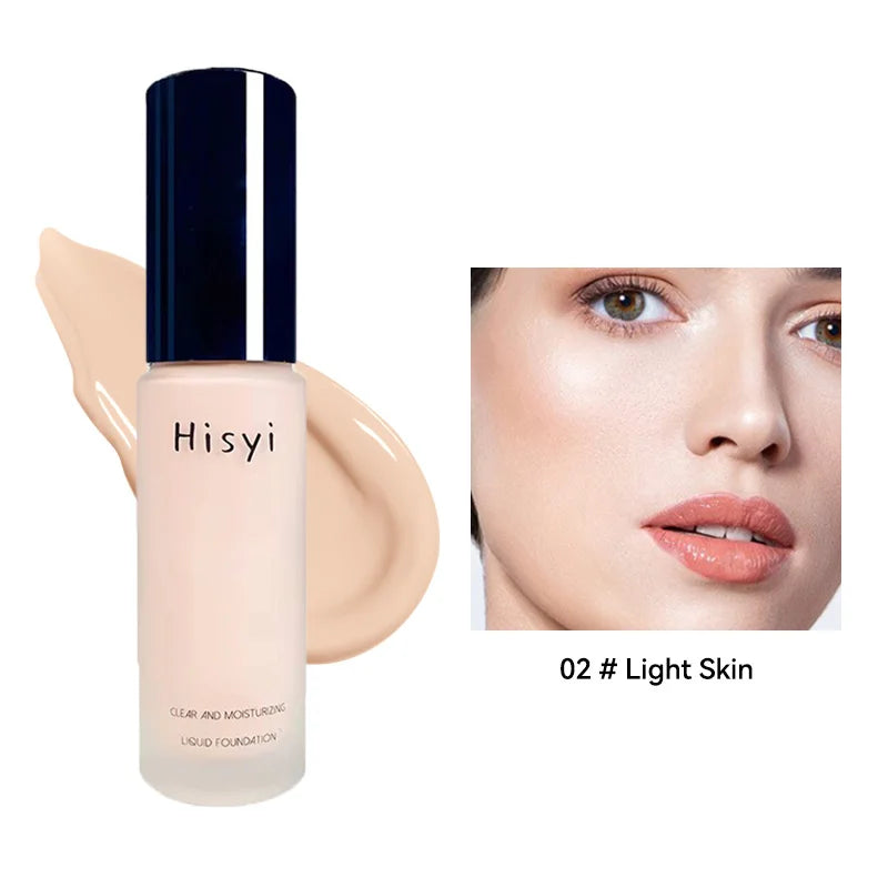 The liquid foundation is light, matte, naturally brightening, and does not come off makeup. The natural complexion is frosty,