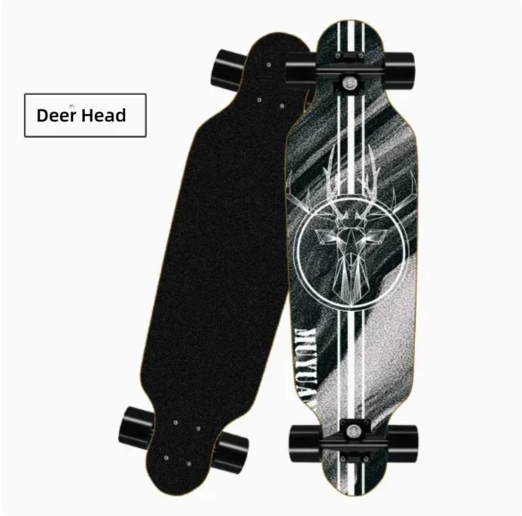 Korean Style Mini Dancing Four-Wheel Short Skateboard, Street Cruising Portable Commuter Skate Board for Adults Teenagers Boys