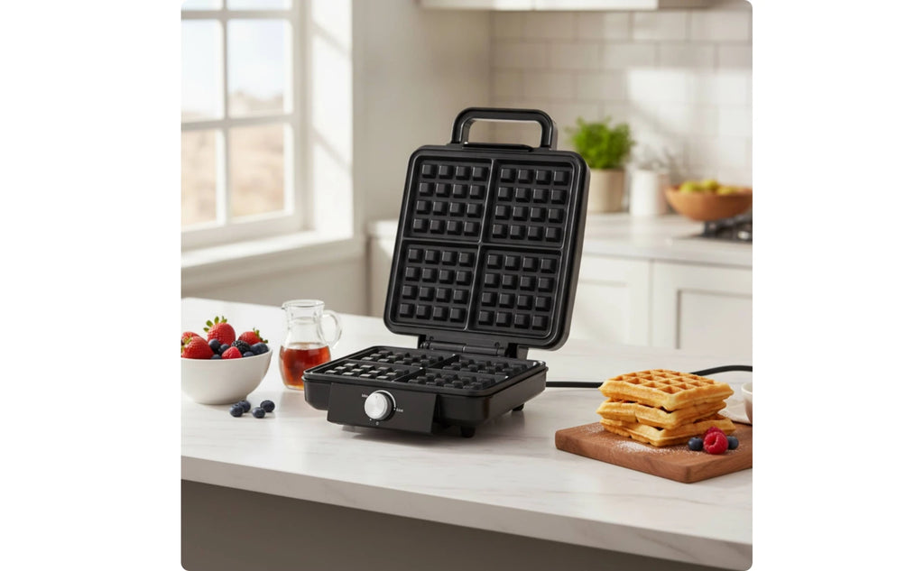 Electric Waffle Maker Nonstick Waffle Maker with Non-Stick Plates for Breakfast, Brunch