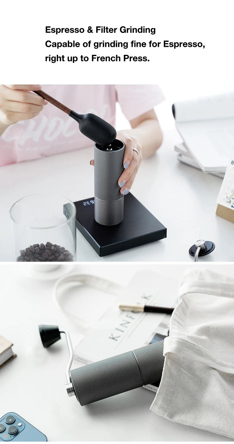 TIMEMORE Chestnut C2 C3 Manual Coffee Grinder S2C Burr Inside High Quality Portable Hand Grinder with Dual Bearing Positioning