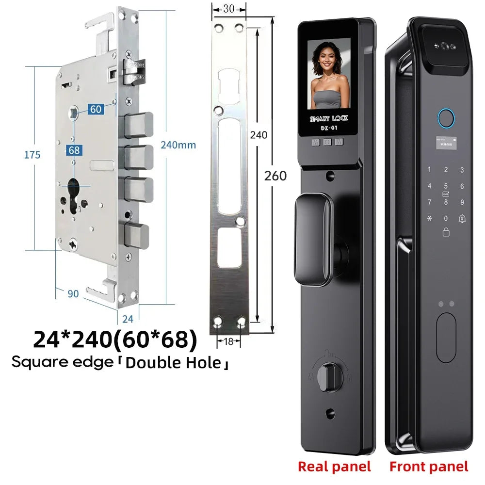 EGFirtor Password Door Lock Face Recognition Fingerprint Lock with Camera Biometric Smart Digit Lock