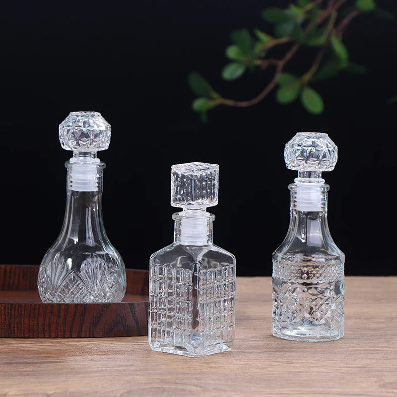 1Pc 100/150ml Transparent Glass Cup Whiskey Decanter Party Barware Whiskey Glass Bottle For Liquor  Bourbon Barware