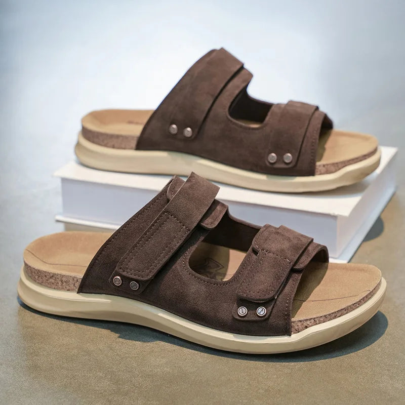 Sandals Breathable Soft Flat Shoes Men Slippers Breathable Casual Shoes for Men Beach Sandals Summer Fashion Shoes Luxury