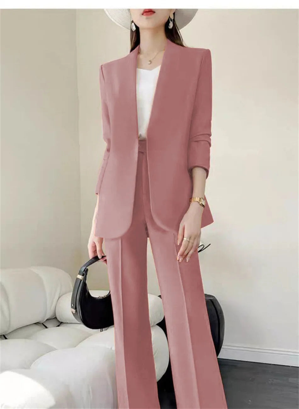 Fashion 2 Piece Sets Women Outfits Spring Autumn New in Korean Pants Sets Commuter Elegant Suit Coat 2 Piece Sets Women