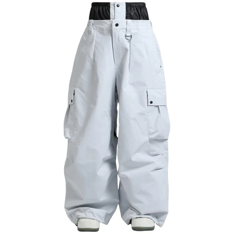 GSOU SNOW 2025 Loose Skiing Pants Snowboard Sport Trousers Outdoor Waterproof Windproof Ski Wear Winter Warm Female Ski Britches
