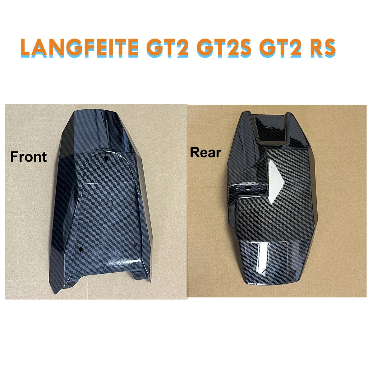LANGFEITE Carbon-Fiber- Mudguard for LANGFEITE GT2S/GT2 RS Electric Scooter Front Rear Fender Wheel Cover Wing
