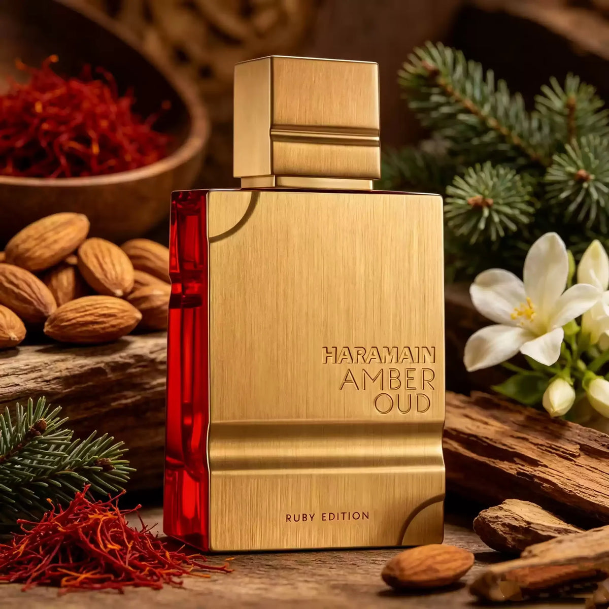 Luxury Amber Oud Gold White Edition Perfume Spray, Premium Long Lasting Eau De Parfum for Men Women, Oriental Woody Fragrance Sc