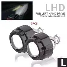 AILEO 2PCS 2.5 Inch HID Projector Lens Headlight Projector Lens 6000K White Light 12V LHD RHD Retrofit Car Headlamp Lens