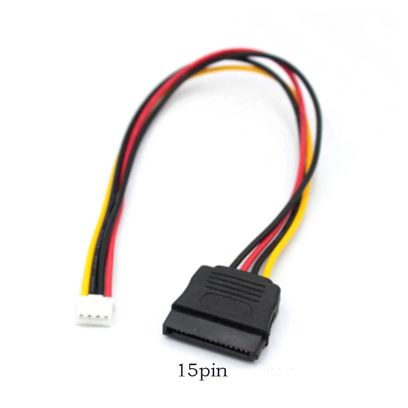 PH2.0 Small 4PIN to SATA 15PIN Power Supply Cable Splitter for ITX Mainboard Computer Case PC Fan Cable HDD Extend Convert Wire