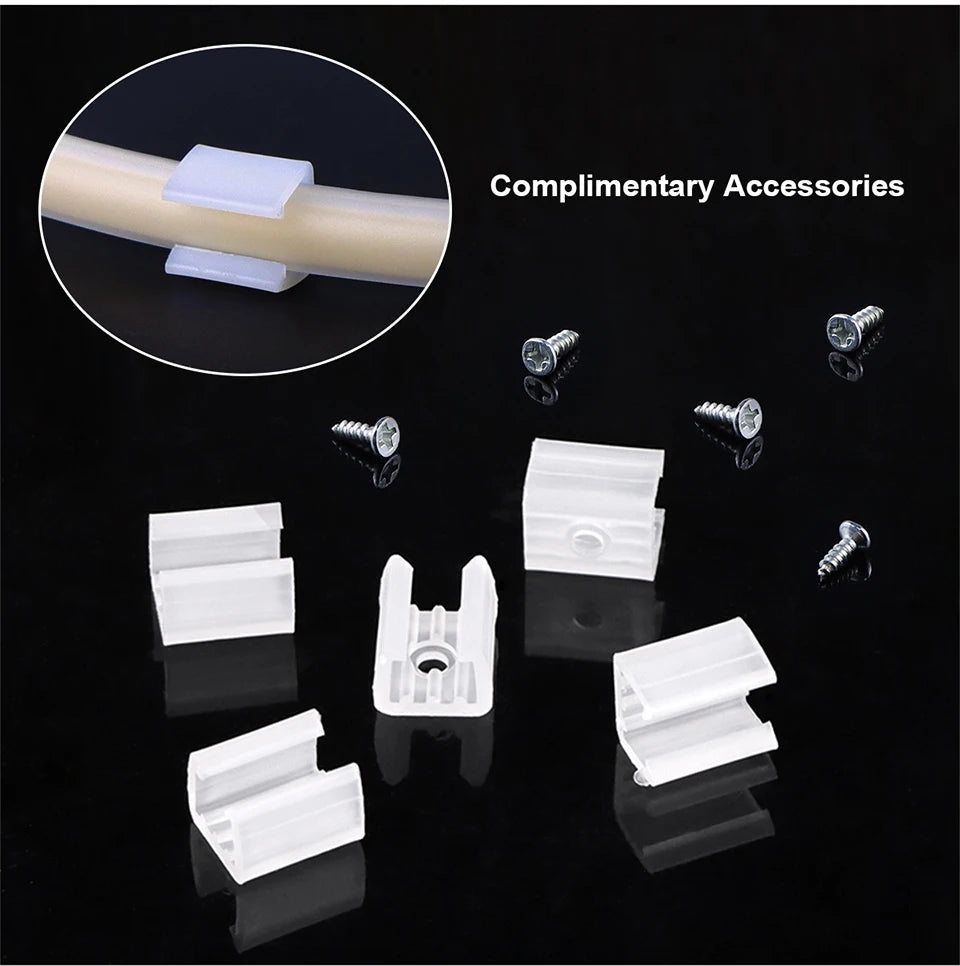 1M-5M 220V COB LED Strip Light Waterproof COB LED Tape US /EU Power Plug Flexible Ribbon Lamp For Bedroom Kitchen Outdoor Decor