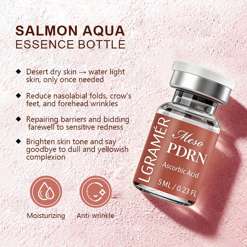 5ml  PDRN Serum, Lightweight Quick-Absorbing Facial Brightening & Anti-Aging Long Lasting Repair, Refreshing Daily Dull Skin