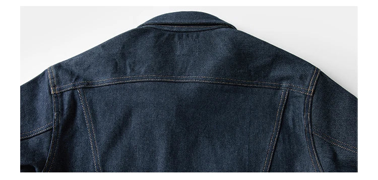 NON STOCK FLYERS Primary Color Left Oblique Anti-shrink Denim 101J Short Denim Jacket Retro Knight Jacket