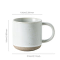 Custom Modern Design White Small Frosted Ceramic Tumblers Unglazed Base Speckled Coffee Mug With Handle Speckled Ceramic Mug