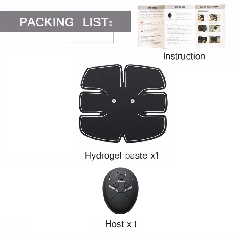Ab Wireless Massage Stimulator Abdominal Muscle Trainer Vibration Body Slimming Machine Fat Burning Fitness Training Hip Workou