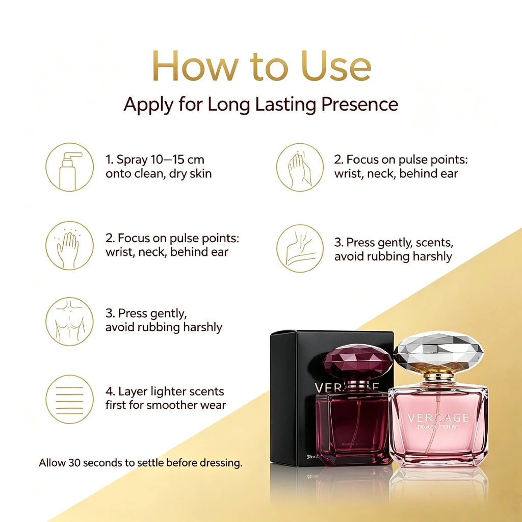 Luxury JEAN MISS Perfume for Women, Elegant Teardrop Bottle with Crystal Diamond Cap, Romantic Floral Long Lasting Eau de Parfum