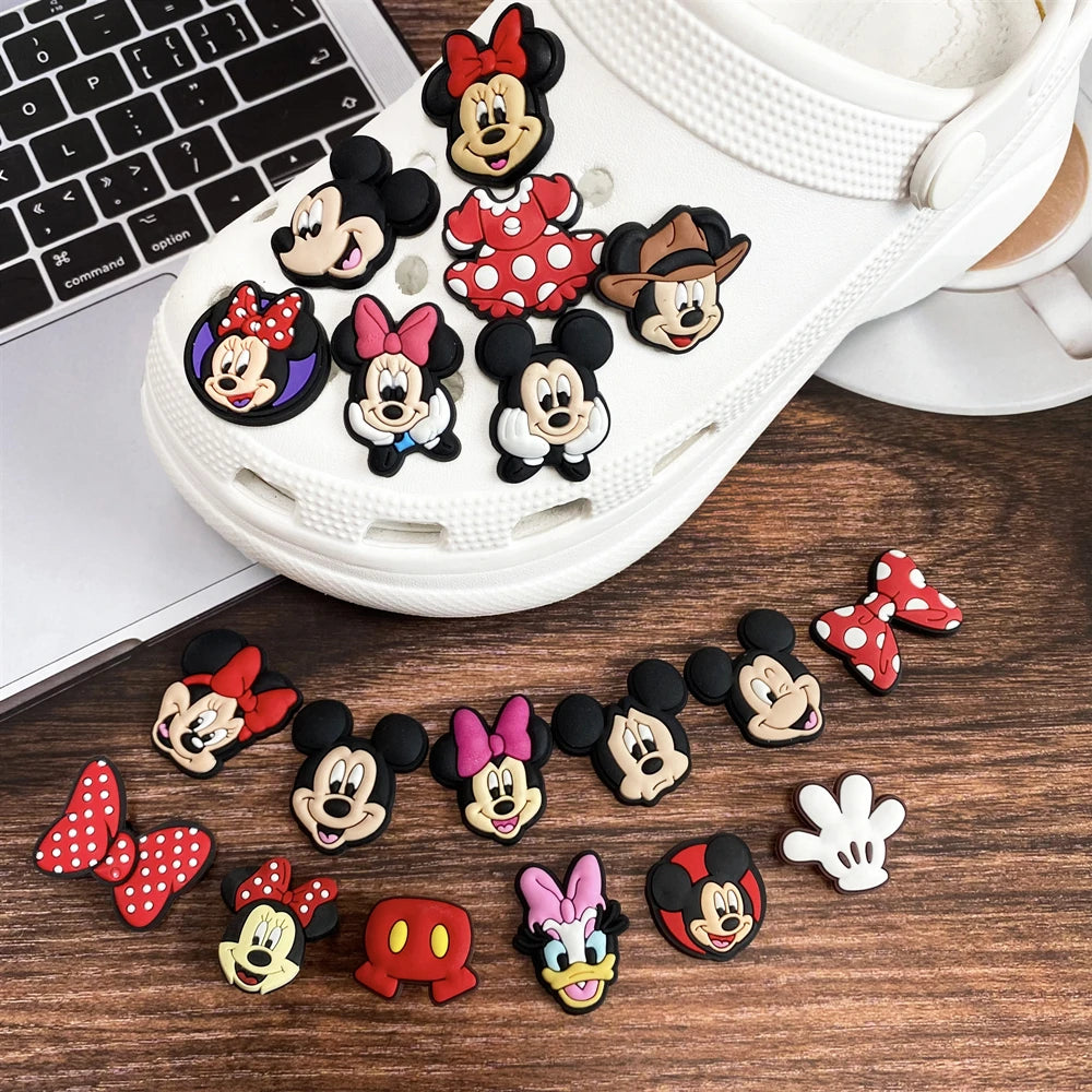 Mesucs 8-48Pcs Cartoon Shoe Charms for Women Men Girls Shoes Decoration Accessories For Clog Sandal Wristband Bag