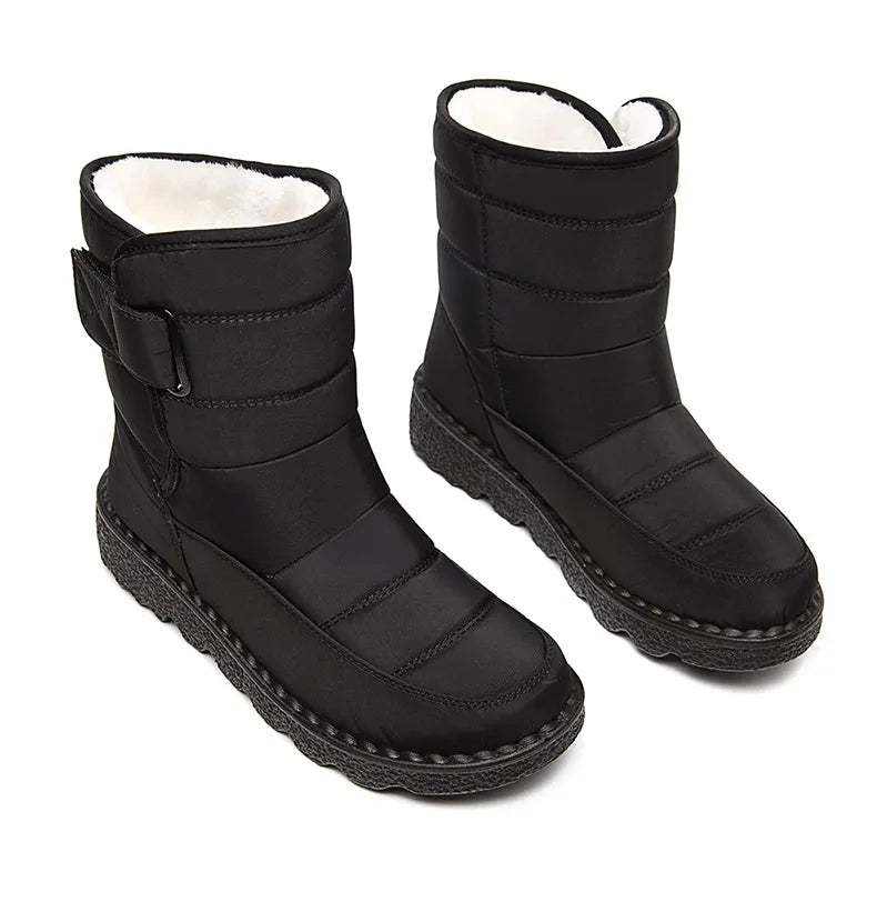 Women Boots 2024 Winter Shoes Woman Waterproof Snow Boots Winter Warm Fur Botas Mujer Korea Style Black Ankle Boots For Women