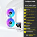 LOVINGCOOL AK-01 AK-03 240mm liquid cooler dynamic digital display screen ARGB PWM integrated water-cooled infinity mirror
