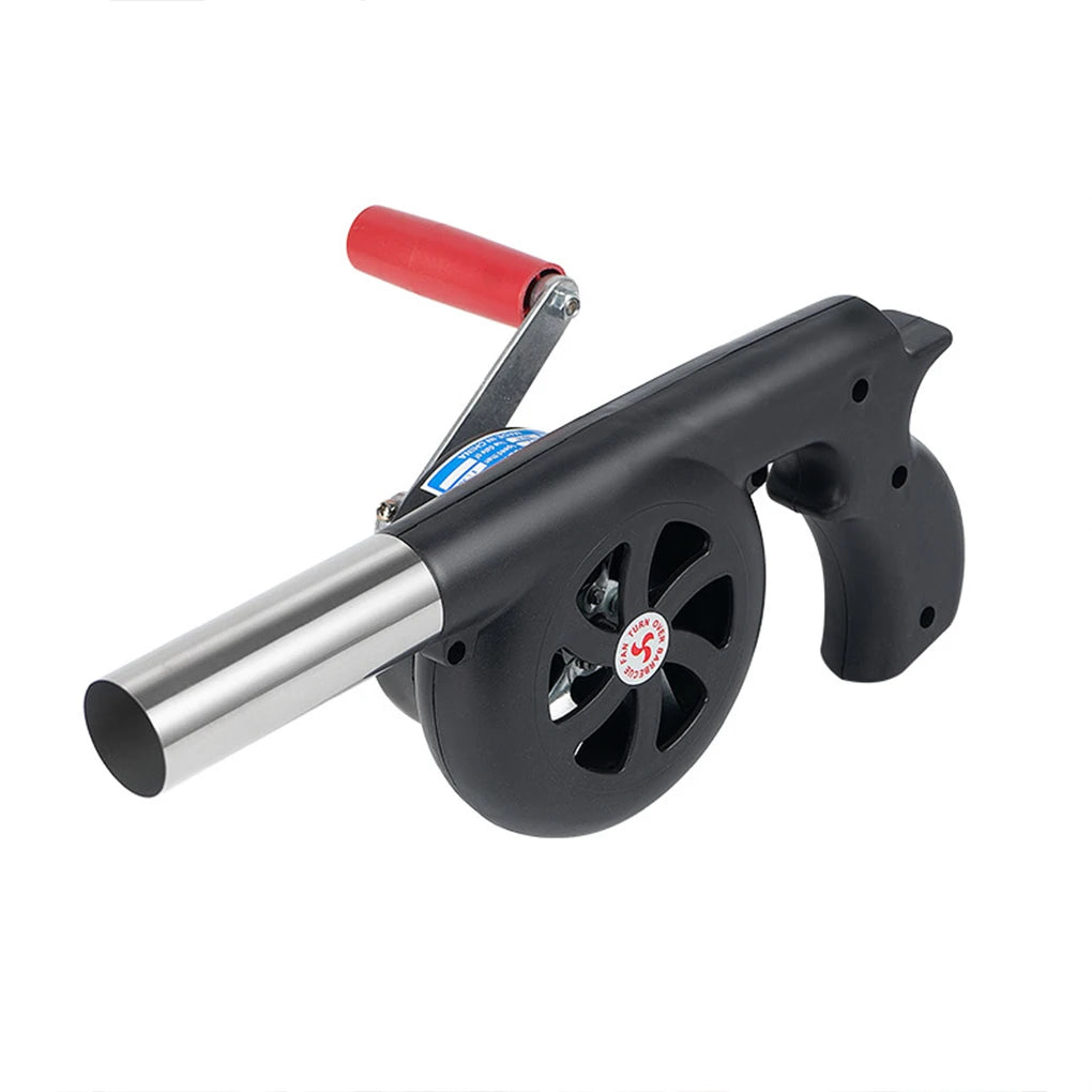 220V BBQ Fan Small Blast Engine with Air Collecting Adjustable Speed Cooking Tool US/EU Plug Handheld Barbecue Blower Camping